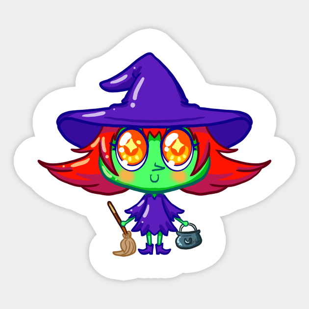 Cute little monster witch Sticker by koneko